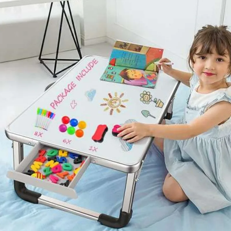 Table Art Easel for Kids School and Classroom multifunctional aluminum frame Kids foldable whitetable table