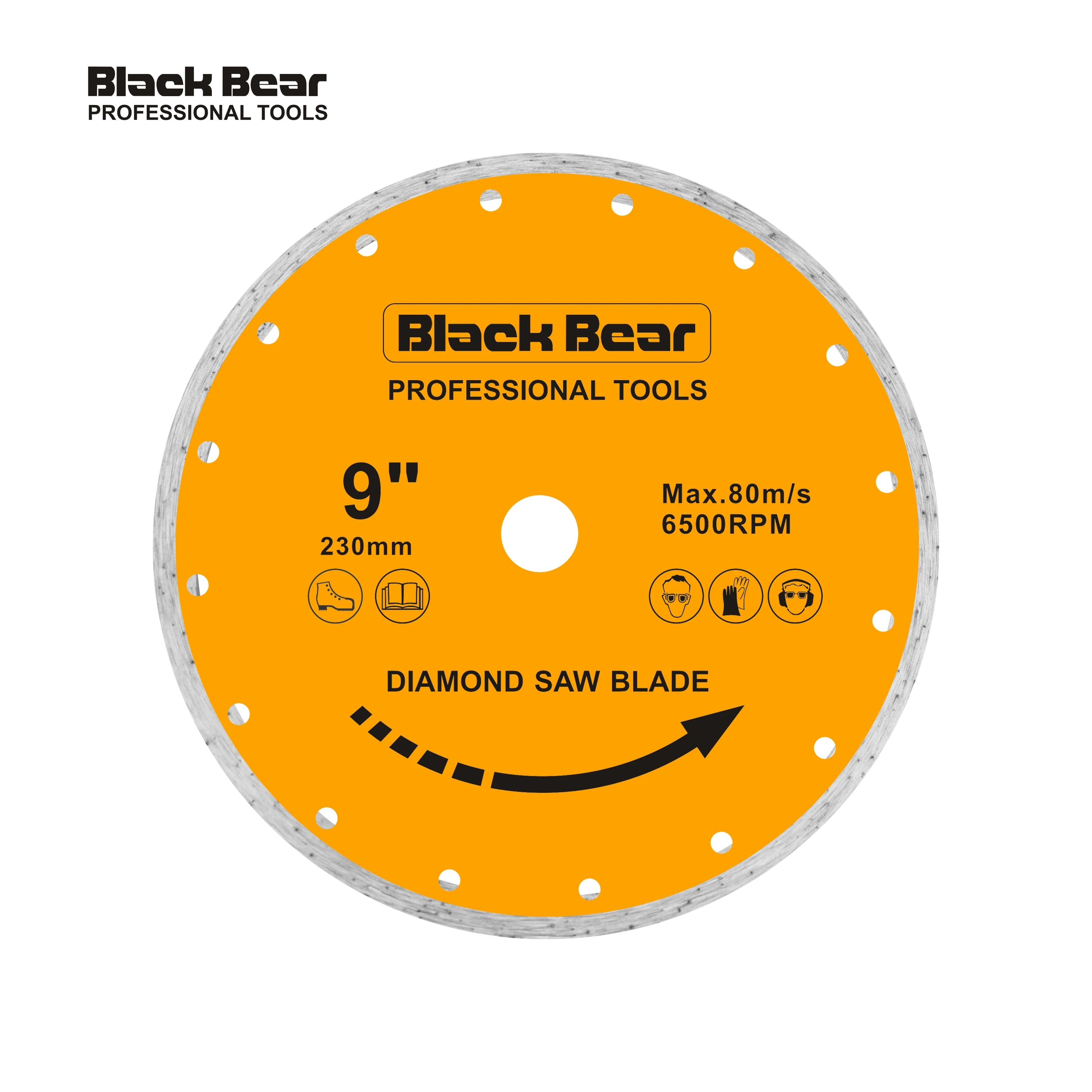 BLACK BEAR Hot sale 5Inch 125mm Continuous rim diamond saw blades diamond cutting disc for granite tile marble