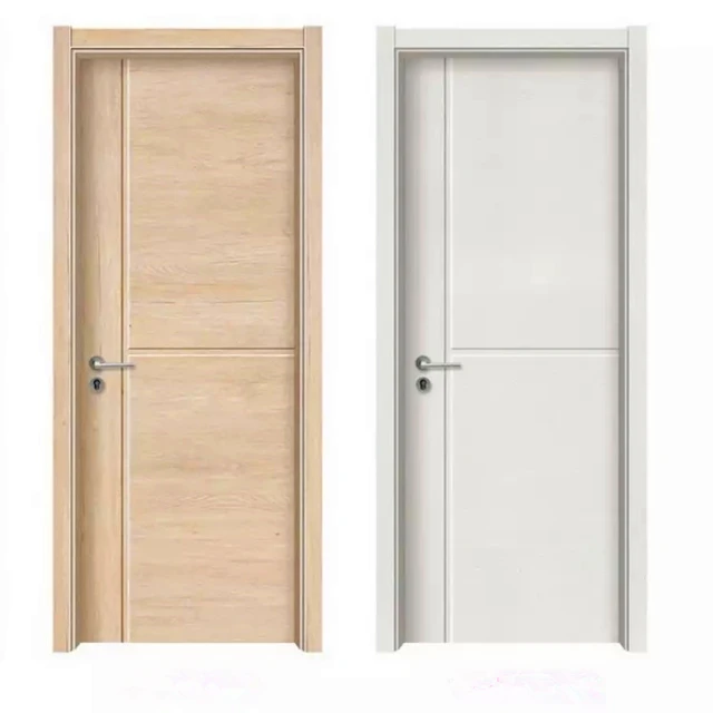 
New design apartment villa entrance melamine swing wood entry door 