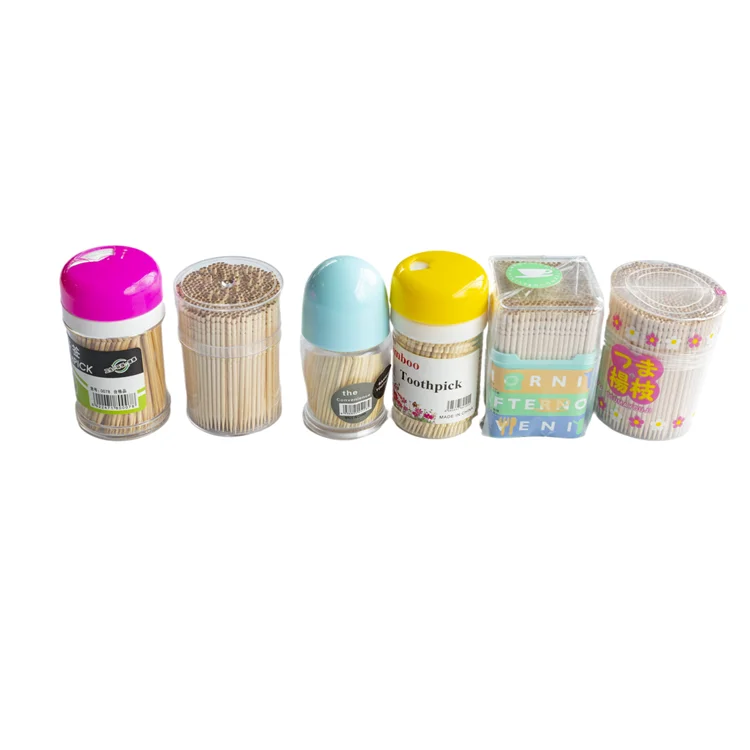 Cheap Toothpicks Wholesale Plastic Bottles Disposable  Bamboo Toothpick Making by Machine