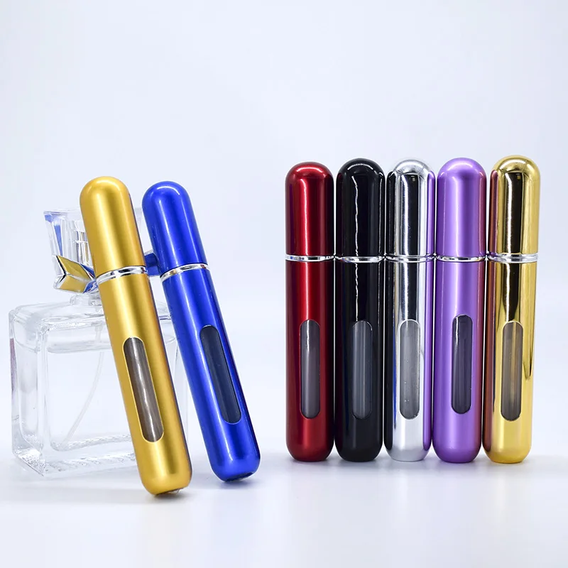 Mini empty bottom can be filled with 8ml aluminum perfume bottle
