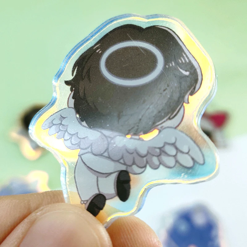 Custom printed clear frosted double sided acrylic keychain manufacturer