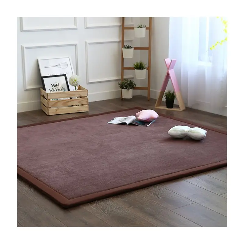 tatami coral velvet carpet living room bedroom window bed rugs baby play mat children room carpet thick customized