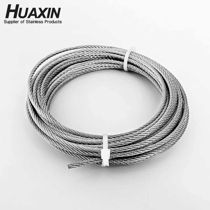 High Quality Grade 304 Stainless Steel Wire Rope Cable 7*19 4mm