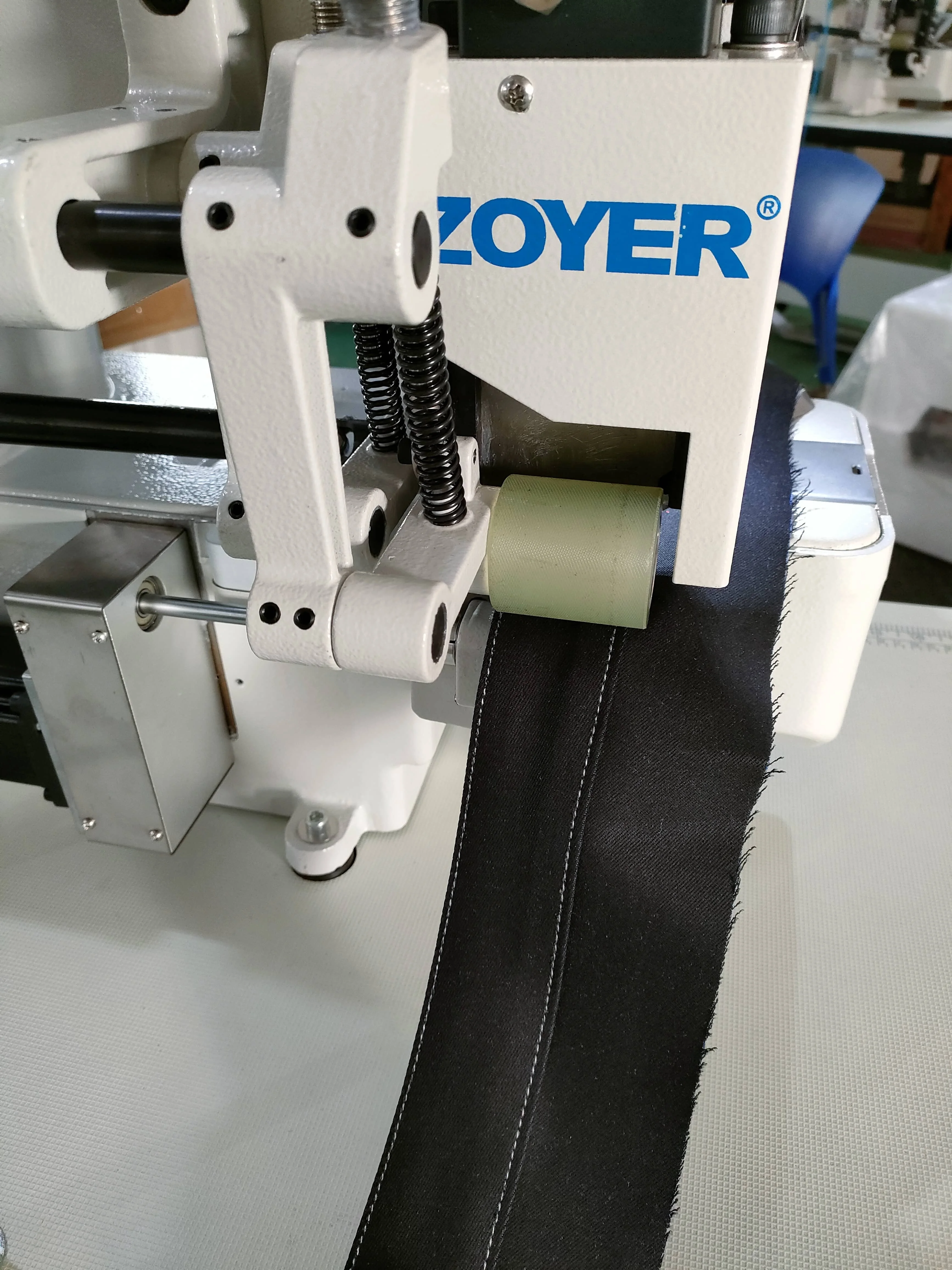 ZY8988 Automatic double needle chain stitch jeans waistband sewing machine