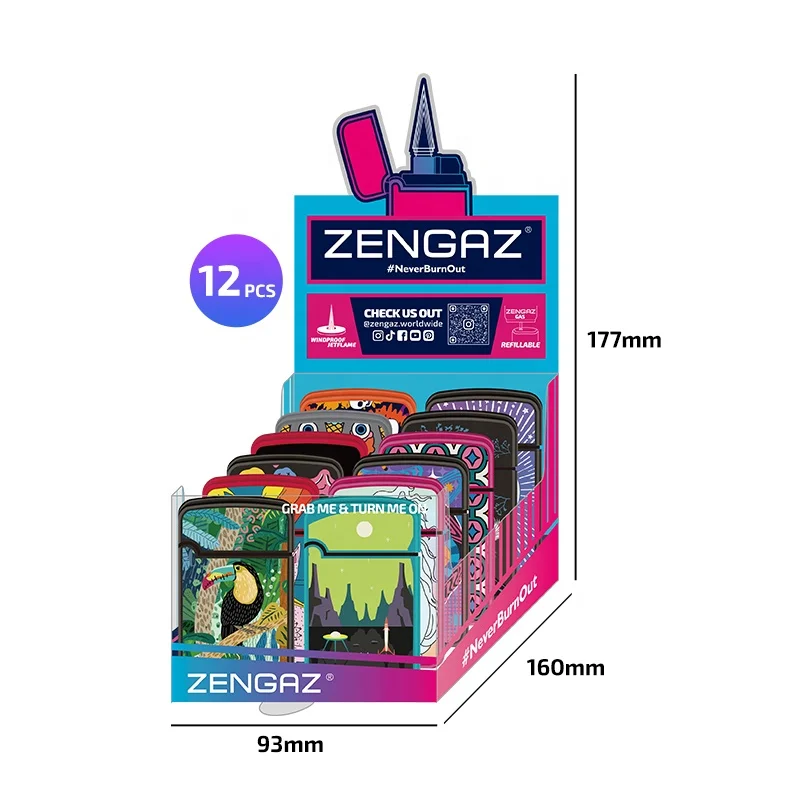 ZENGAZ ZL-3 компактный крутой Тигр ветрозащитный фонарик для курения зажигалка