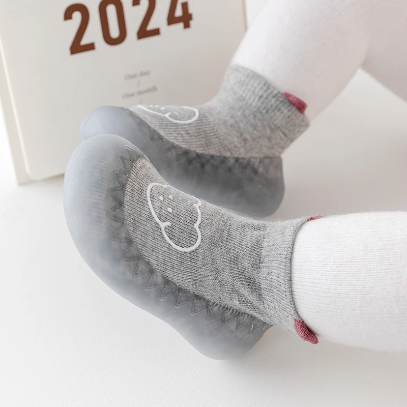 Spring Cotton Fabric Non Slip Soft Sole Toddler Sock Shoes Casual Shoes for Baby Boy and Girl