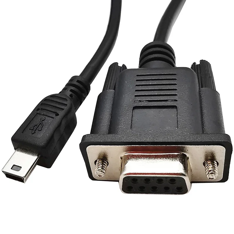Оптовая продажа Прочный 1 8 м 6 футов USB Mini 5pin штекер к VGA RS232 последовательный D-sub DB9 9pin переходник Кабель