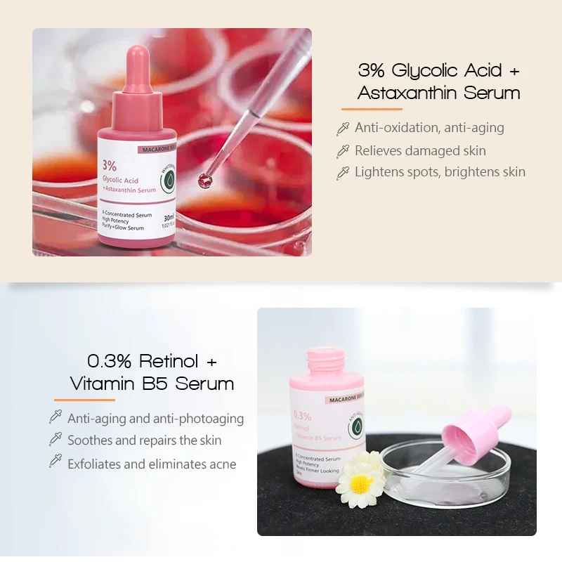 Skin Care Face Serum Private Label Anti-wrinkle Cosmetics Anti Aging Vitamin C Niacinamide Hyaluronic Acid Whitening Serum