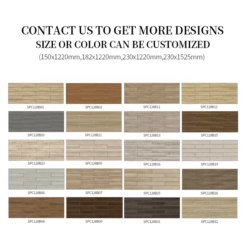 Vinyl Waterproof SPC Plastic interlocking Flooring wood finish tile wood floor tile for living room