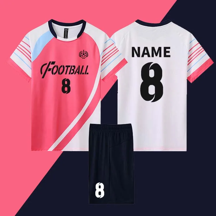 New Model Wholesale Top Thai Quality Camisetas De Futbol Soccer Jersey Uniforms Sets For Kids Men