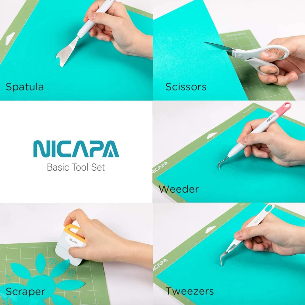 
Nicapa Crafting Tools Scraper Tools for Silhouette/Siser/Oracal 631 651 751 Vinyl Scraping Cutting mat 