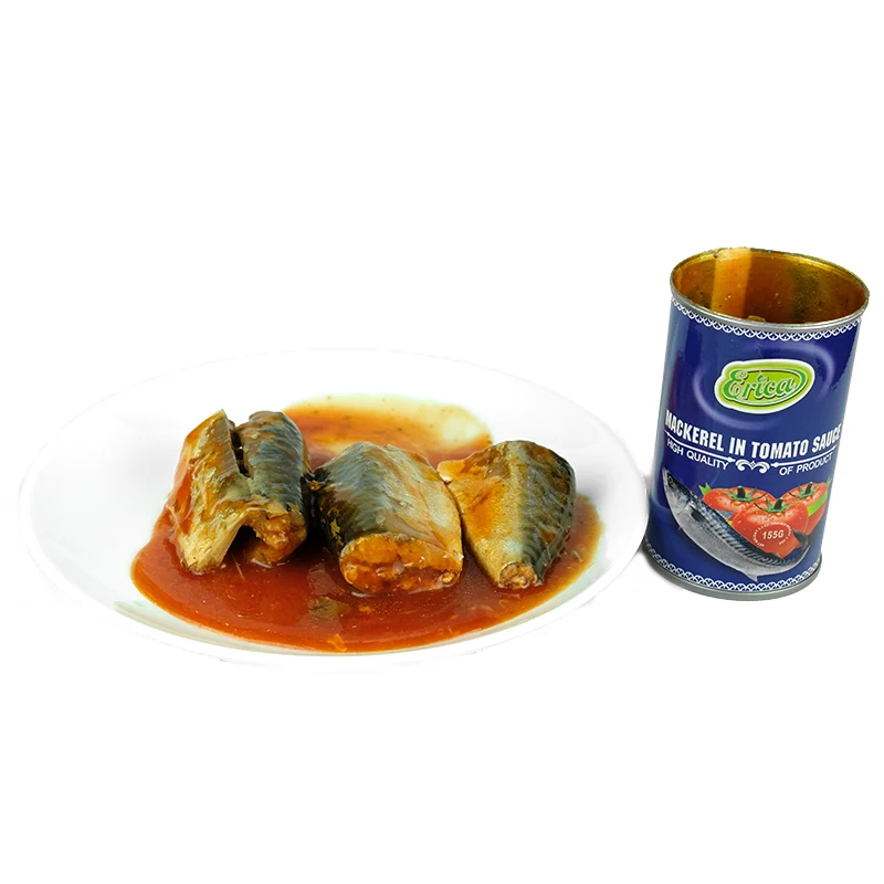Chian manufacture wholesale Canned Mackerel sardine in Tomato Sauce factory price Cheap Seafood free sample