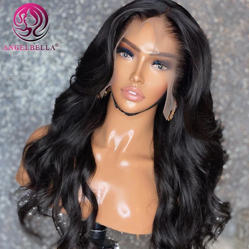 Brazilian HD Lace Front Wig HD Lace Bodywave Wig 100% Virgin Human Hair 13x6 Lace Frontal Glue Less Wig