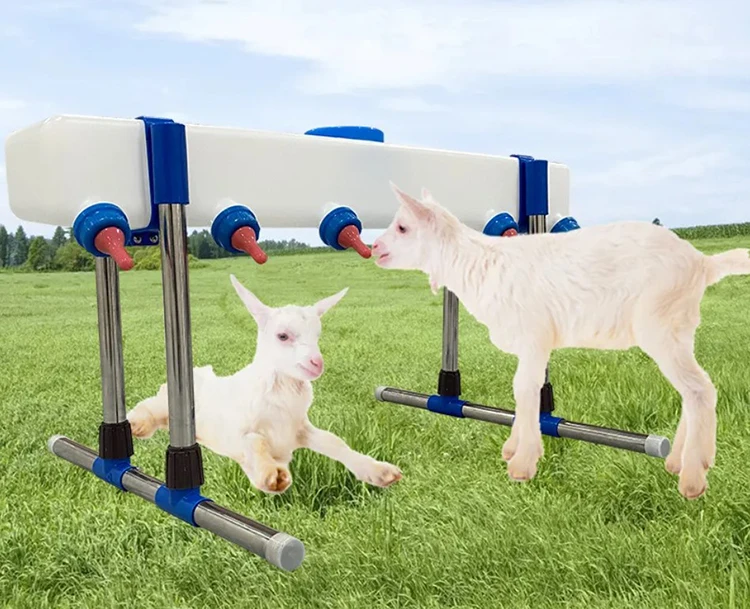 Animal Feeders Single Side 6 Nipple Teats Automatic Piglet Lamb Milk Feeder