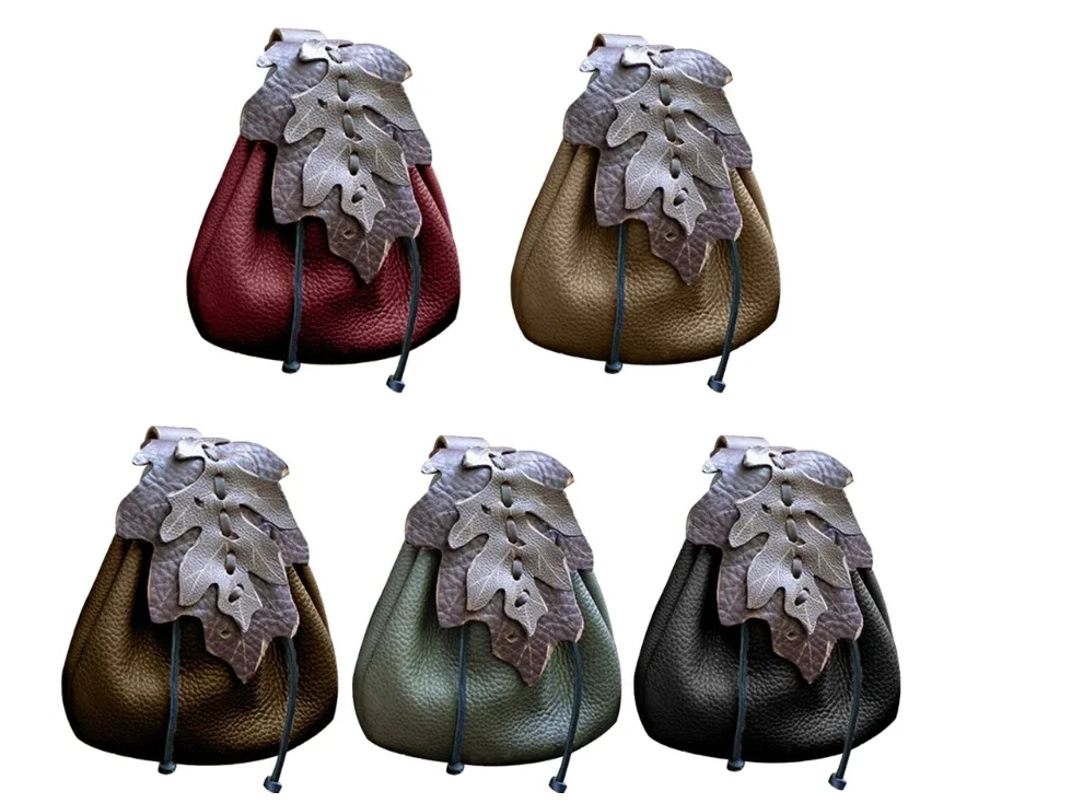 ecowalson   Renaissance Belt Pouch Leather Pouch Steampunk Waist Bag Medieval Leather Belt Pouch Fanny Pack Hip Vintage Belt Bag