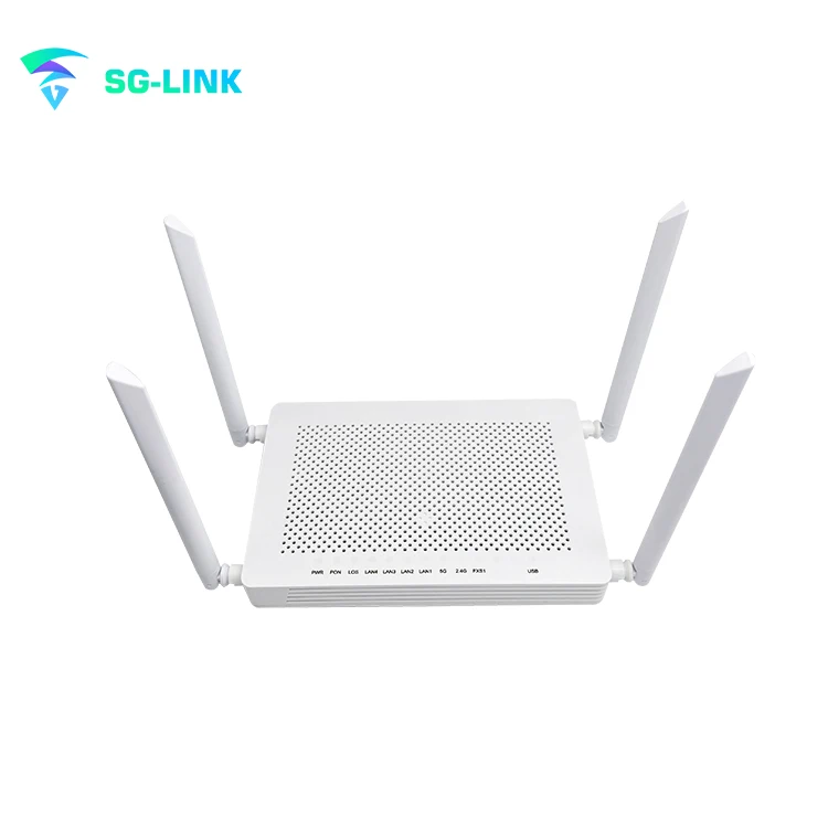 Dual Band Onu Xpon Wifi SG-LINK SG8160 Router Epon Optic Fiber Network Ftth Gpon Epon 4GE+1POTS+WIFI6+1*USB3.0