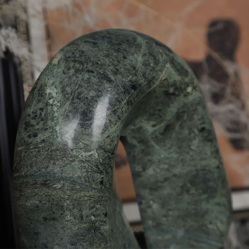 Modern very simple light luxury marble geometric carving nameless model room bedroom cloakroom dressing table decoration