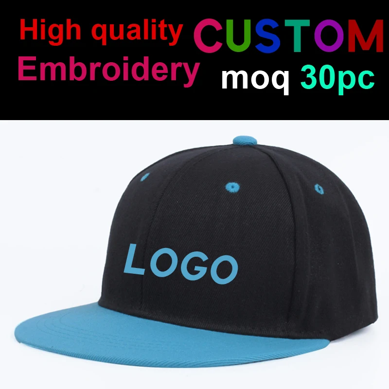 Customized LOGO Classic Hip Hop Embroidery Sports Snapback Cap For Men