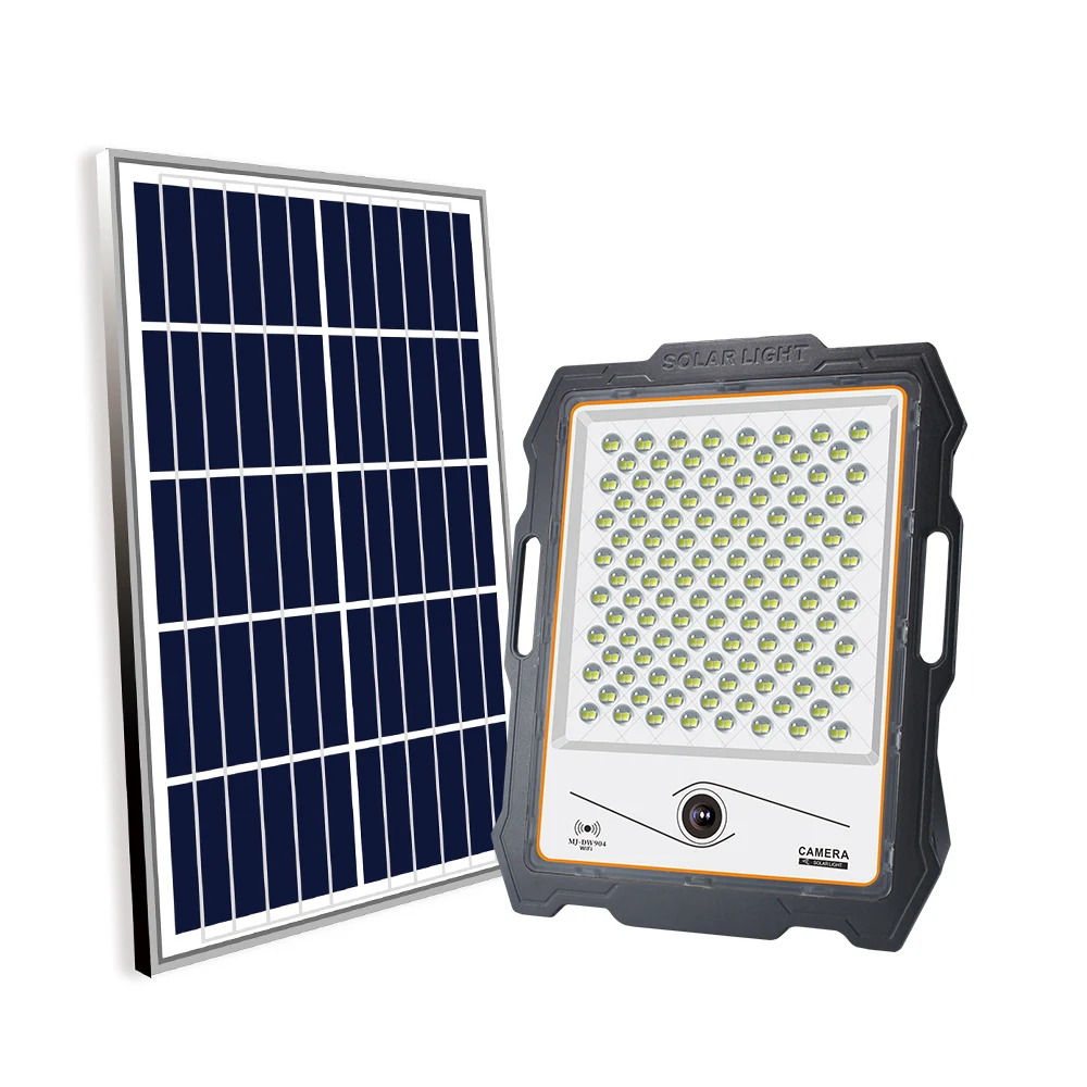 TOP Selling High Brightness Outdoor Solar Flood Light With CCTV Camera 100W 200W 300W 400W 600W
