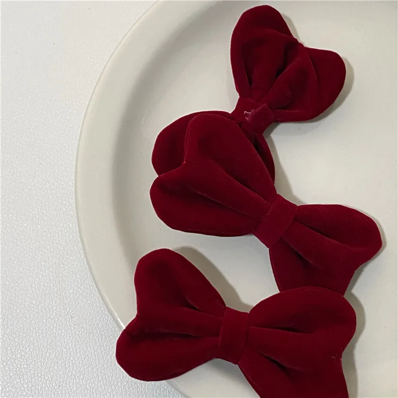 wine red bow DIY mobile phone case Cloth headwear materials Clothing accessories Korea