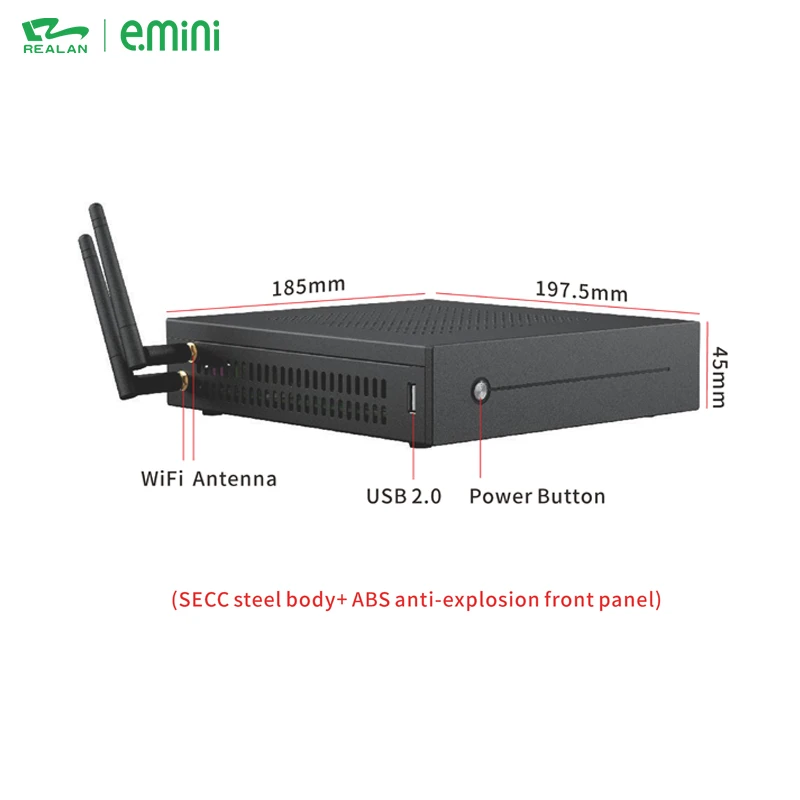 HTPC Rugged Portable Desktop Mini ITX Steel Computer Case
