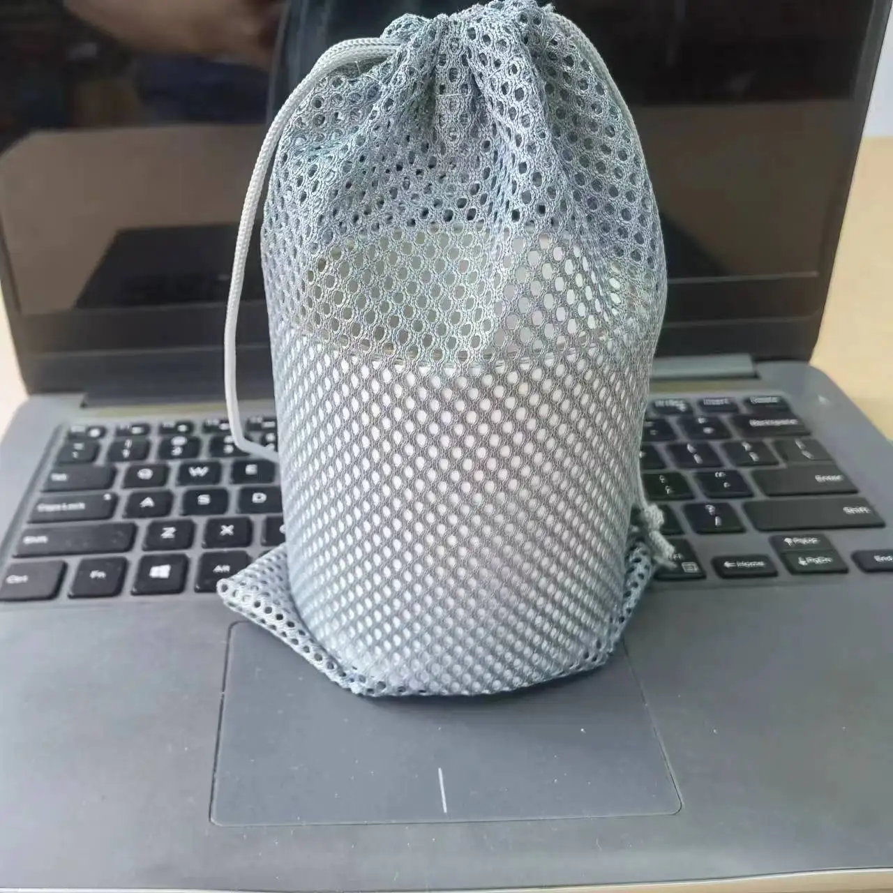 Customized gray drawstring pockets, coffee beans, tea, headphones, candy storage