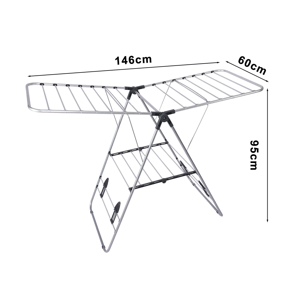 Space Saving Balcony Clothes Drying Rack Collapsible Laundry Rack Clothes Drying For Air Drying Clothing