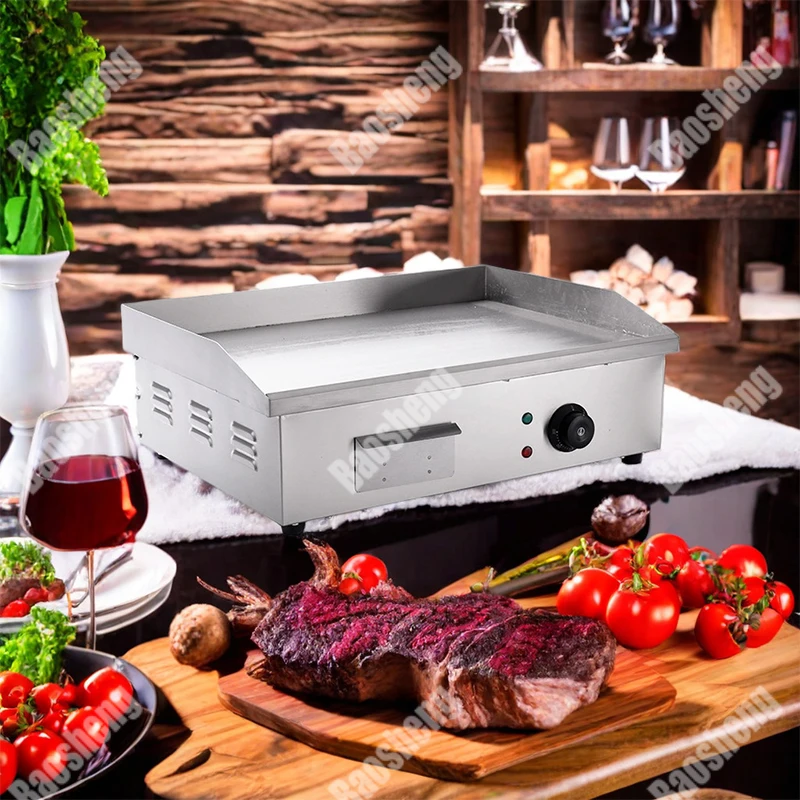 Commercial Griddle Restaurant Kitchen Stainless Steel Flat Top Griddle Grill Cast Iron Plate Griddle