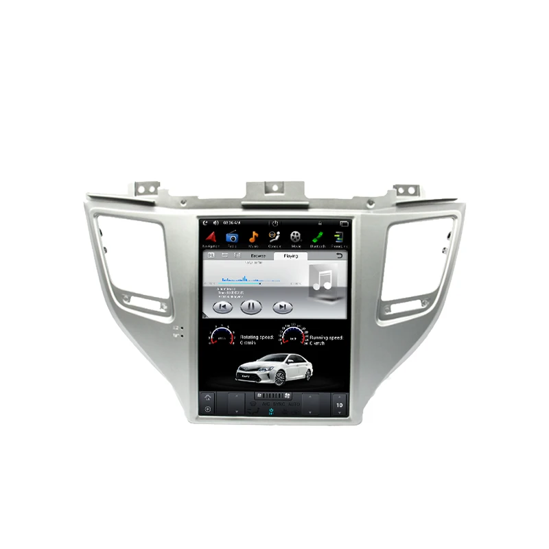 10.4 inch tesla style car audio player android car stereo for Hyundai Tucson with gps BT