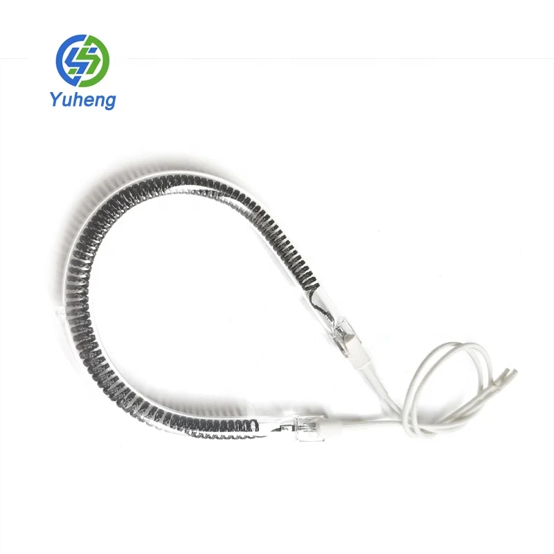  220 вольт Yuheng Промышленная Электрическая кварцевая Инфракрасная тепловая лампа из дальнего углеродного волокна для Печатных