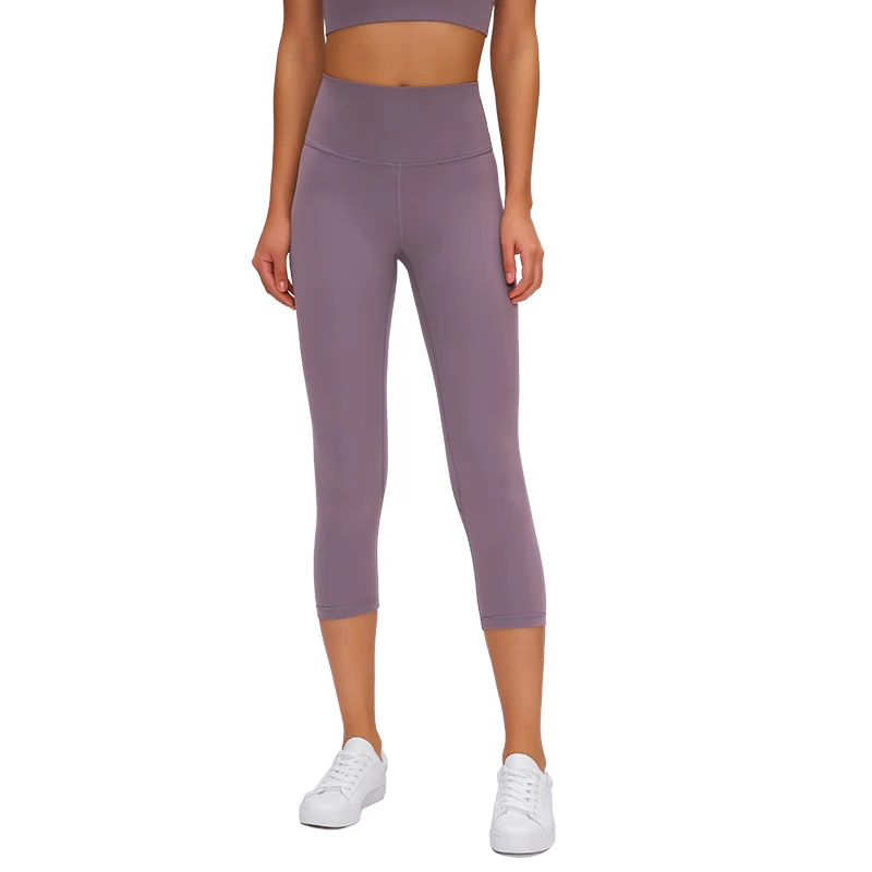 In stock Small MOQ 80nylon 20spandex high waisted women yoga pants womens workout capri leggings