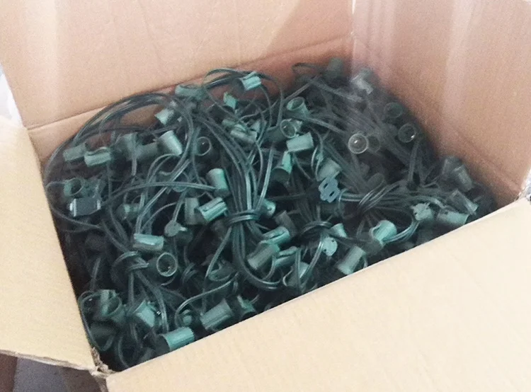 SPT-1 C7  C9 Stringer Socket Spool Christmas Light  C9 wire E17   C7  E12 base waterproof outdoor