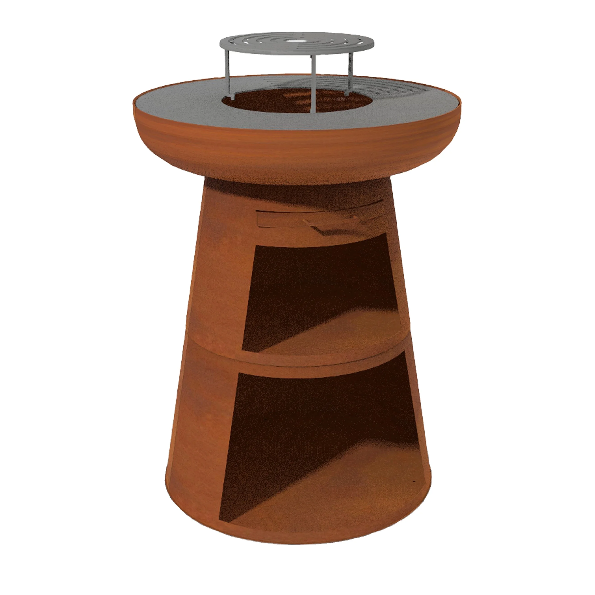 Outdoor Popular Corten Steel BBQ Grill Fire Table Barbeque
