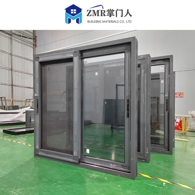 Роскошная алюминиевая рама стеклянная раздвижная дверь дизайнерская офисная автоматическая для гостиной