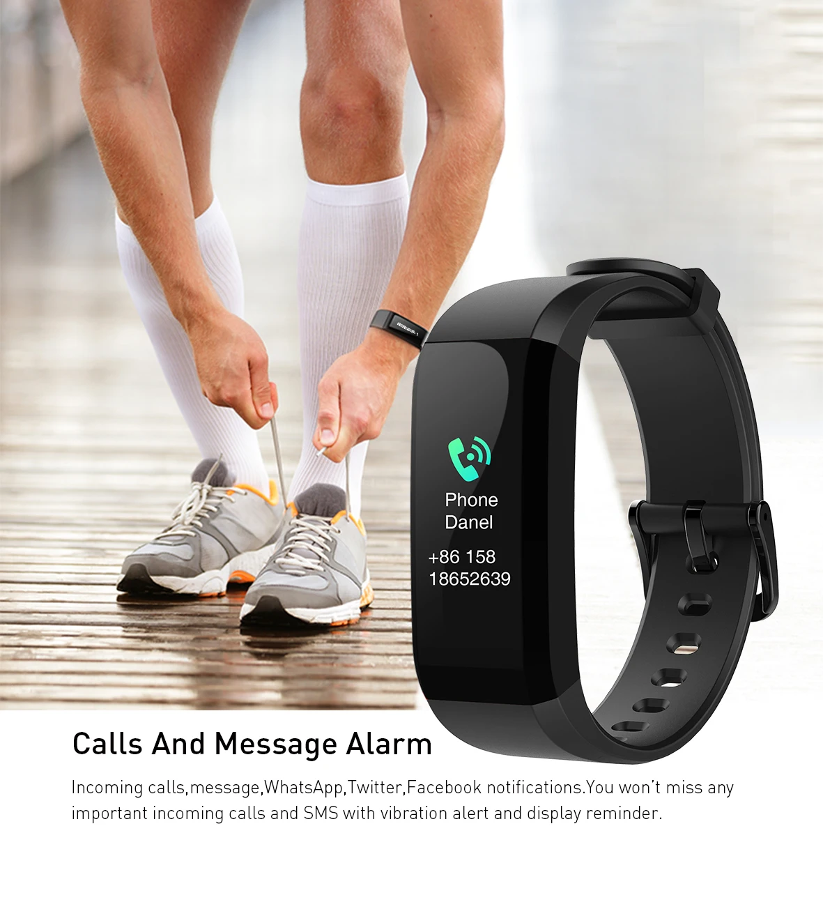 Women Temperature Sensor Wrist Band Heart Rate Monitor Smart Fitness Sports Wristband Watch