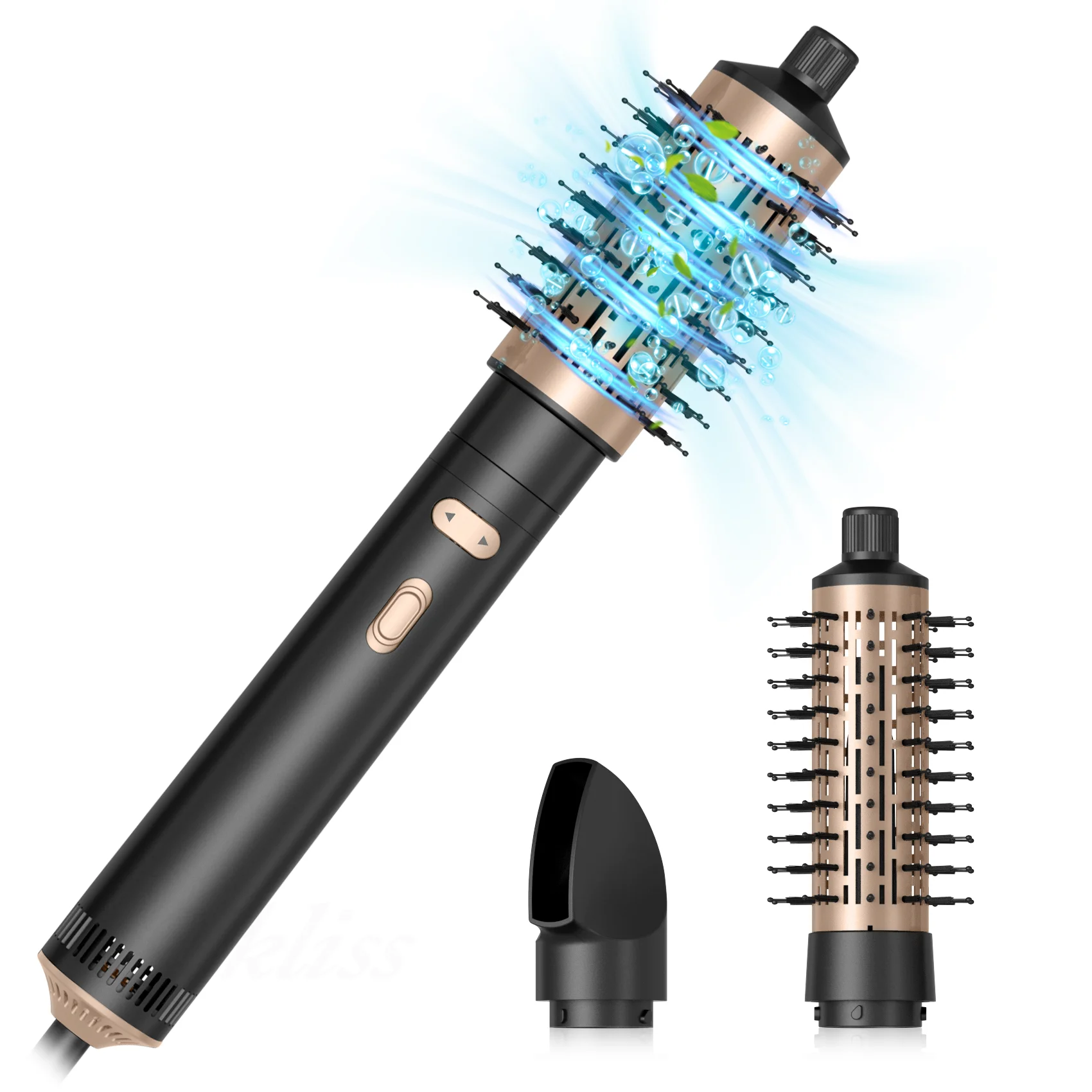 Electric Hot Air Comb Automatic Rotating Hair Straightener Brush Professional 3 in 1 Hair Dryer