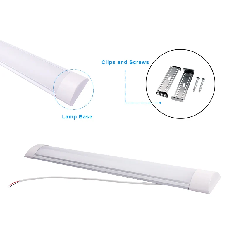 Led Shop Light Fixture 9W-100W 4000K Neutral White LED Linear Fixture LED Purification Lamps LED Batten Light