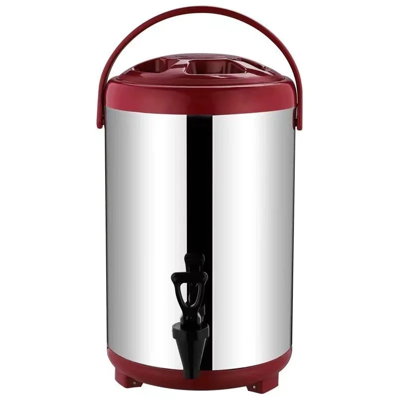 Stainless Steel Insulated Barrel Double Walled Beverage Dispenser with Spigot for bubble Boba tea Coffee Juice