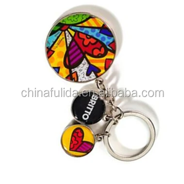 High quality metal enamel car logo car keychain