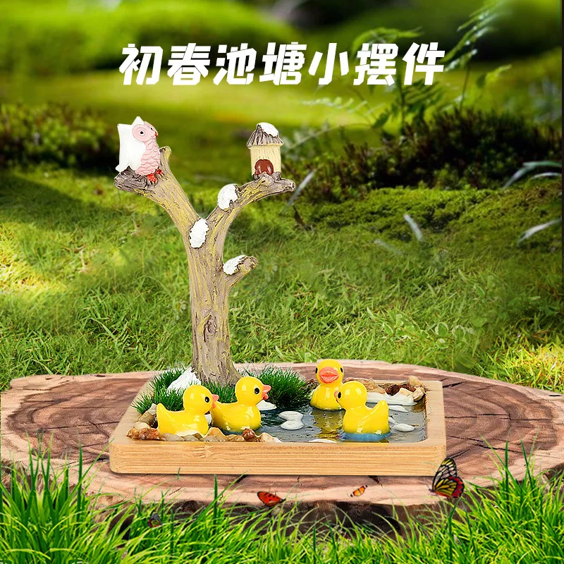 pxwg handmade diy garden shed sand table building model making materials Outdoor landscape ornaments simulation animal