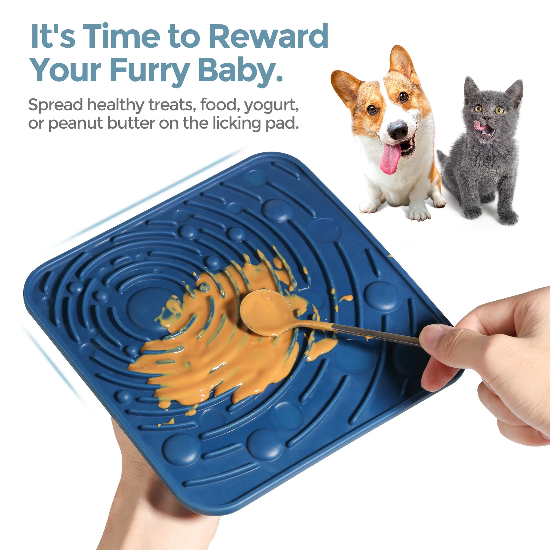 Food-grade silicone Dog Lick Pad Poop Bag Cat Pee Pads shampoo scissors Brush Mouth Cleaning Sets Grooming Sets