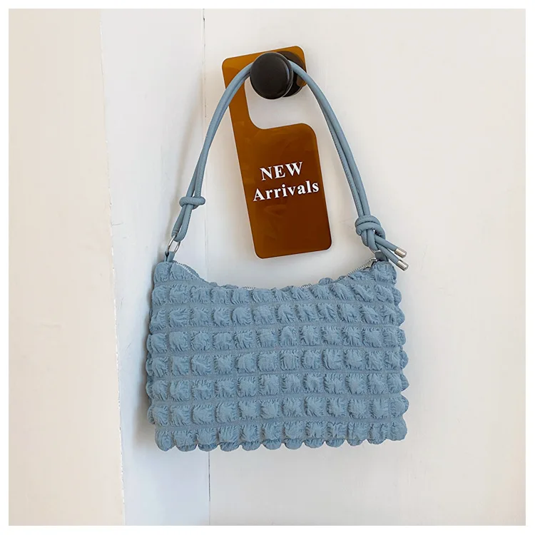 Wholesale Single Shoulder Women Bag Lady Bubble Grid Underarm Handbag