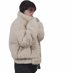 The faux fur zhejiang slim size women coats