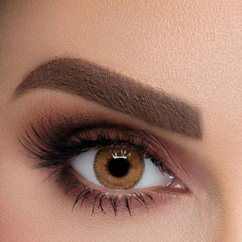 magic walnut  brown colored contact lenses hazel color contact lens eyewear lentes de contacto de color soflen  size 14.5 mm