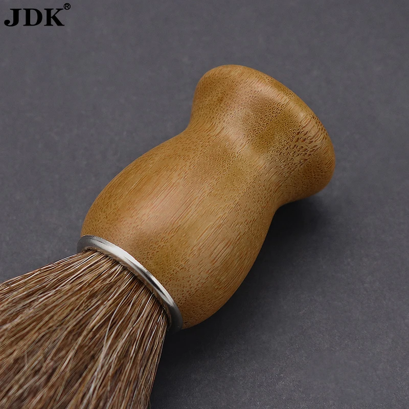 Hand Crafted Shaving Brush for Vegans, Horse Hair Bristle for Wet Shave, Comfortable Bamboo Handle