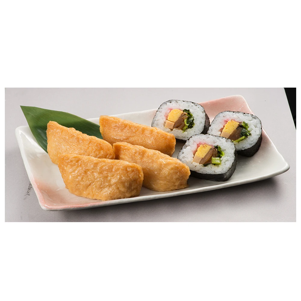 Quick frozen juicy tasty tofu sushi snack food healthy Japan