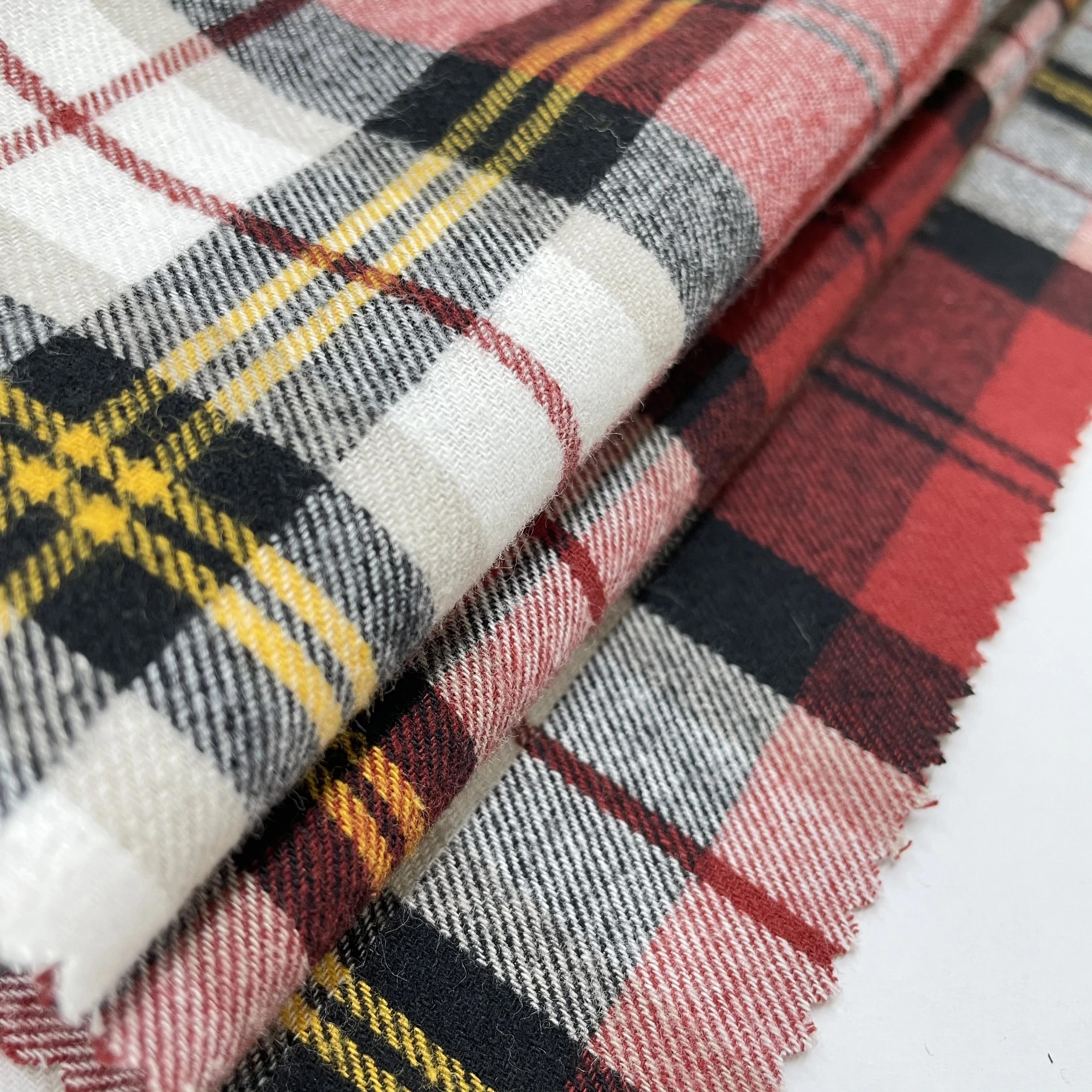 Hot selling woven 100%cotton plaid breathable Terry Fabric for dress