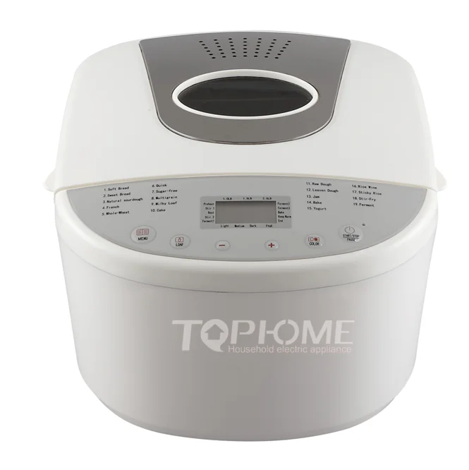 650W 2LB Capacity 19 Settings Gluten Free Electric Bread maker Plastic Bread Machine With Viewing Window