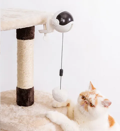 
Interactive Electric Cat Toy Automatic Lifting Cat Fluffy Ball Wire Cat Ball No 7 Battery Power 